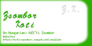 zsombor koti business card